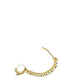 NIKYANKA Gold-Plated Zircon Studded Chained Nosepin-image-90