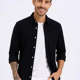 Style Quotient Men Spread Collar Classic Casual Shirt-image-64