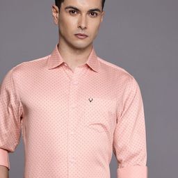 Allen Solly Micro Ditsy Printed Pure Cotton Classic Fit Formal Shirt-picture-31