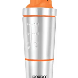 Pexpo Kinetic Silver-Toned Brand Logo Printed Stainless Steel Water Bottle-700ml,150ml-32