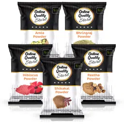 Online Quality Store Set Of 5 Pure And Natural Powder For Hair - 80g Each-14