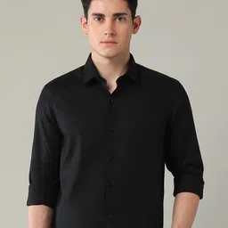 Arrow Men Spread Collar Textured Cotton Formal Shirt-image-59