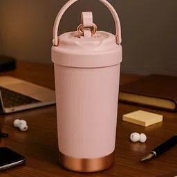 Myntra Elegant Homes Pink Vacuum Insulated Travel Mug - 500 ml-49