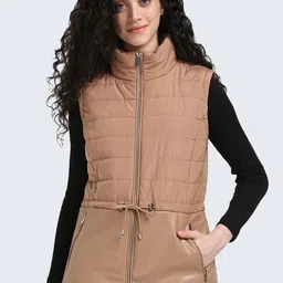 Calvin Klein Jeans Women Mock Collar Solid Jacket-image-54