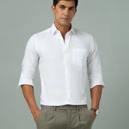 Arrow Men Slim Fit Spread Collar Solid Cotton Formal Shirt-picture-46