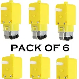 PACK OF 6 100 RPM Straight DC Geared BO Motor Single Shaft Electronic Components Electronic Hobby Kit-image-51