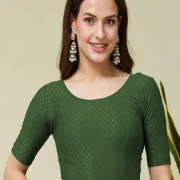 KALINI Woven Design Cotton Saree Blouse-image-59