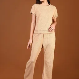 V-Mart Textured Rib Neck T-Shirt With Trouser-image-25