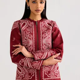 Ancestry Women Mandarin Collar Floral Printed Tailored Jacket-picture-20