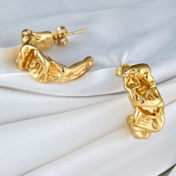 ATIBELLE Contemporary Half Hoop Earrings-49