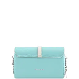 Fastrack Colourblocked PU Structured Sling Bag with Applique image 4