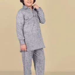 Mera Rang Boys Regular Thread Work Kurta with Salwar image 3
