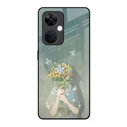 QRIOH Floral Printed OnePlus Nord CE 3 5G Back Case Glass Back Case-picture-20