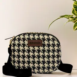 Anouk Printed Sling Bag with Cut Work-98