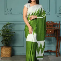 BALOOBI Ready to Wear Block Print Saree-19