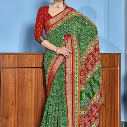 Panzora Zari Block Print Saree-picture-10
