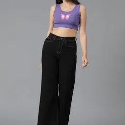 Stylecast X Kotty Women Printed Fitted Crop Top-image-47