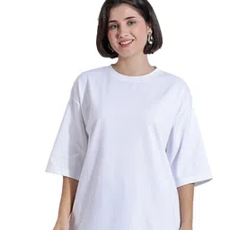 BLUE TYGA Women Drop-Shoulder Sleeves Pockets T-shirt-27
