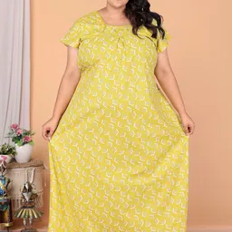 JAIPZZ APPARELS Printed pure cotton Maxi Nightdress-picture-39