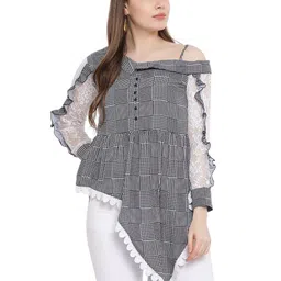 Moda Elementi Cold-Shoulder Chiffon Fit & Flare Dress-image-93