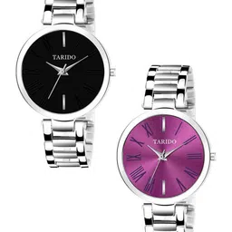 TARIDO Men Pack of 2 Round Dial Analogue Watch 2480SM0107COMBO-11