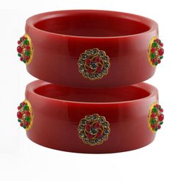 Vidhya Kangan Women Red Bangle-image-100