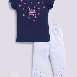 MIMINO Girls Floral Printed Night suit-image-9