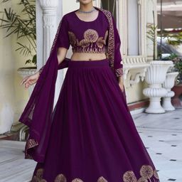 Aavisa Queency Printed Ready to Wear Lehenga & Unstitched Blouse With Dupatta-picture-6