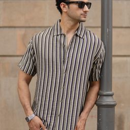 Powerlook Men Striped Casual Shirt-image-82