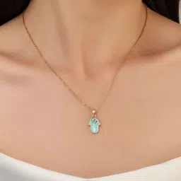SALTY Eos Evil Eye Triangular Pendants with Chains-36