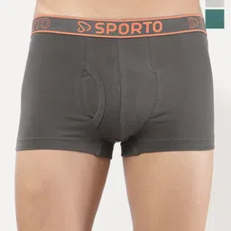 Sporto by Macho Men Pack Of 3 Super Cotton Mid-Rise TrunksSprto_M1022-CH(1)-G(1)-Prt(1-picture-44