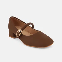 DROP BOLD Women Block Pumps Heels with Buckles-picture-36