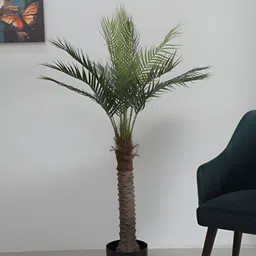 ARICK DECOR Green 1 Pieces Palm Artificial Plant With Pot-34