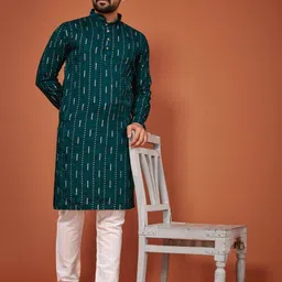 BALAJI CREATION Men Green Kurtas-picture-29