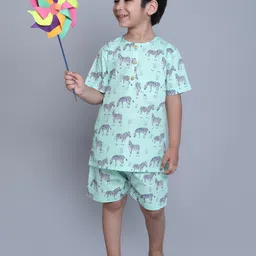 Little Clothings Kids Pure Cotton Animal Printed Night Suit-picture-27