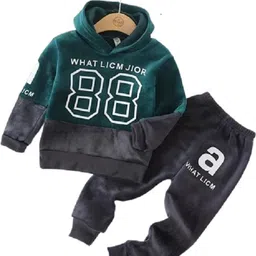 Kwikk Kids Printed Hooded Sweatshirt and Jogger-7