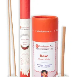 GaneshaSpeaks 80-Pcs Brown Wooden Dhoop Cone & Incense Sticks-image-4