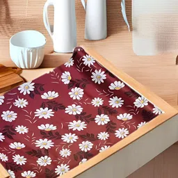 Aura Red & White Water Resistant Shelf Liner Organisers-20