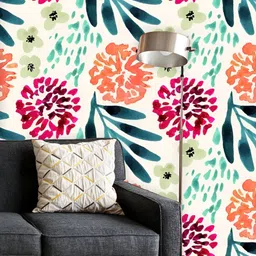 ArtzFolio Printed UV-Resistant Anti-Bacterial Watercolor Floral Pattern Peel & Stick Wallpaper-image-84