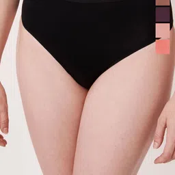 BODYMIST Pack Of 5 Women Pure Super Combed Cotton Anti Microbial Hipster Briefs-image-71