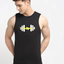 Friskers Men Printed Round Neck Gym Vests-image-29