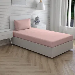 Trance Home Linen Coral Pure Cotton 300TC Single Bed Size Bedsheet Set 1.82m x 76.2cm-image-51