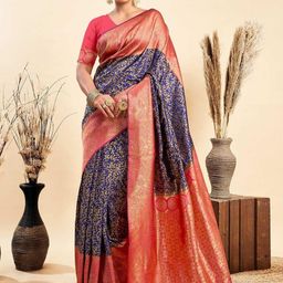 HERE&NOW Women Silk Woven Kanjivaram Saree-picture-31