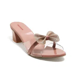 MICHICK Block Sandals with Bows-12