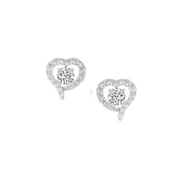 Sparkles Lab Grown Diamond 1.64 Carat Round Halo Heart Shape Earrings for Women-image-63