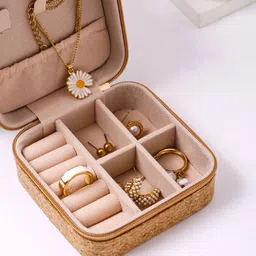 Yellow Chimes Blue & Beige Jewellery Organisers-38