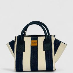 ATTAACHE ACCESSORIES Women Striped Swagger Handheld Bag-image-79