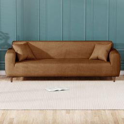 Myntra Elegant Homes Beige Printed Jacquard 1 Piece Sofa Cover With Arms-image-75