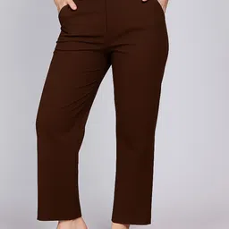 NU CLOTHS Women Relaxed High-Rise Regular Fit Regular Trousers-picture-40
