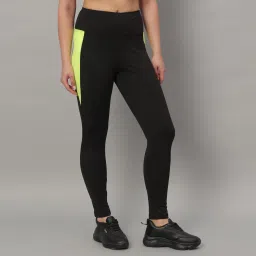 Color Block Women Green Tights-picture-4